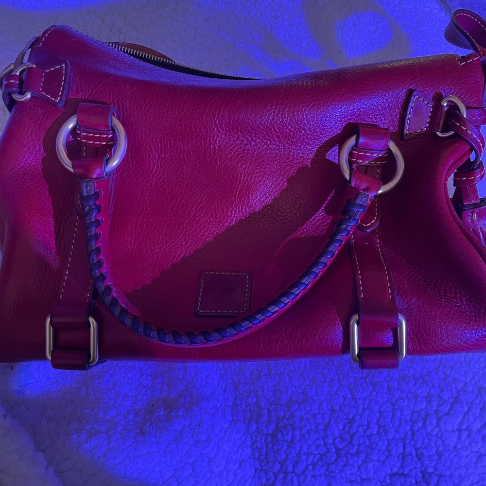 Dooney and bourke red satchel bag